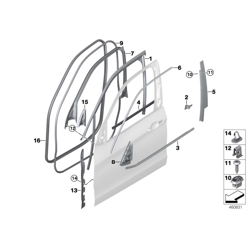 Enceinte d'enceinte de porte avant Couverture de tweeter Paire Ensemble Gauche Droite - Pièce d'origine BMW 51337395383
