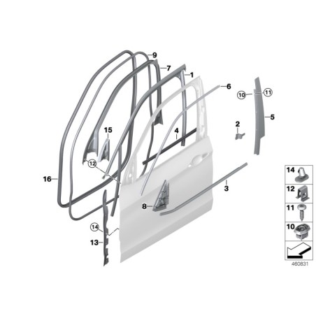Enceinte d'enceinte de porte avant Couverture de tweeter Paire Ensemble Gauche Droite - Pièce d'origine BMW 51337395383 Enceinte d'enceinte de porte avant Couverture de tweeter Paire Ensemble Gauche Droite - Pièce d'origine BMW 51337395383