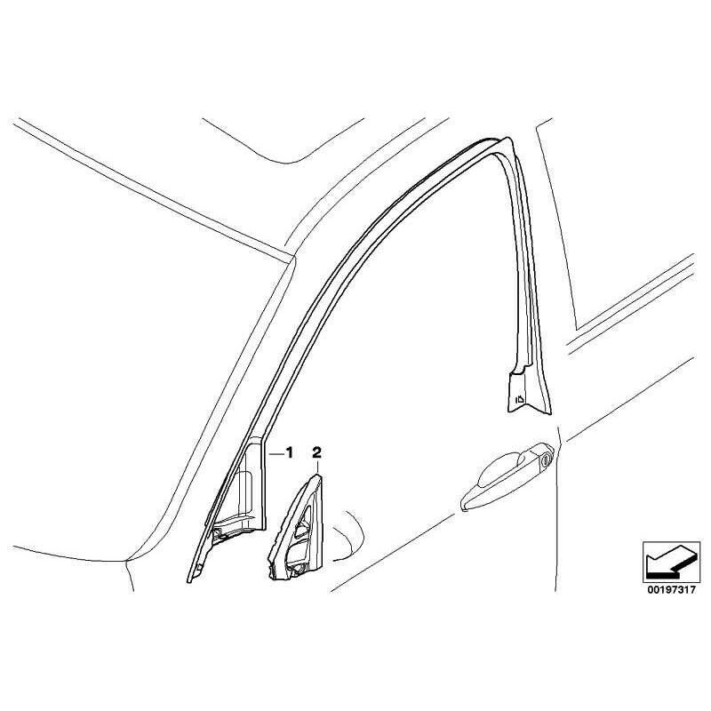 Joint en mousse pour tweeter de haut-parleur de porte avant, paire gauche + droite - Pièce d'origine BMW 7120659/7120660