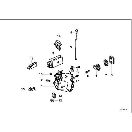 Loquet de porte avant - Pièce d'origine BMW 51218205041 Loquet de porte avant - Pièce d'origine BMW 51218205041