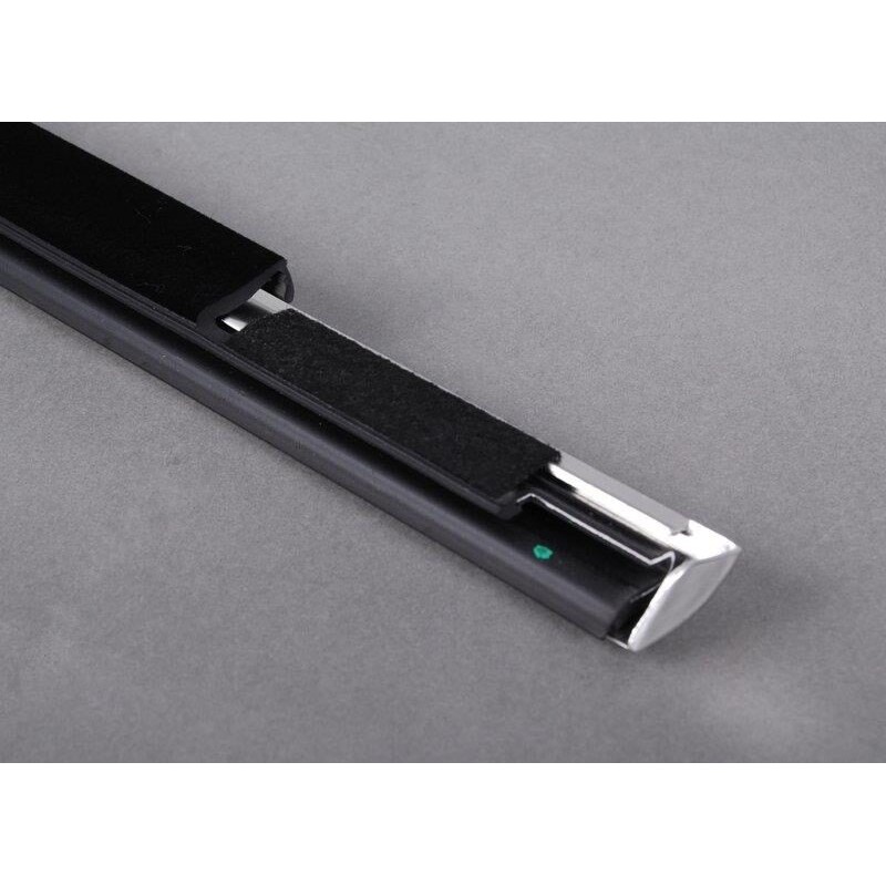 Garniture de canal de vitre de porte avant droite - Pièce d'origine BMW 51337174392, chromée.