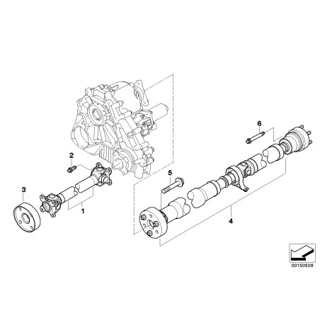 Arbre de transmission avant - Pièce d'origine BMW 26207526677 Arbre de transmission avant - Pièce d'origine BMW 26207526677
