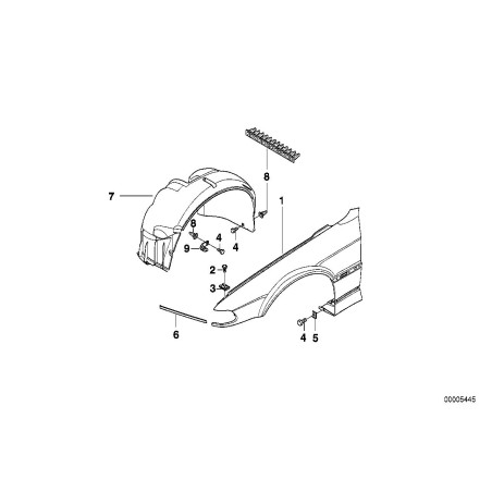 Garde-boue avant droit - Pièce d'origine BMW 51718150290 Garde-boue avant droit - Pièce d'origine BMW 51718150290