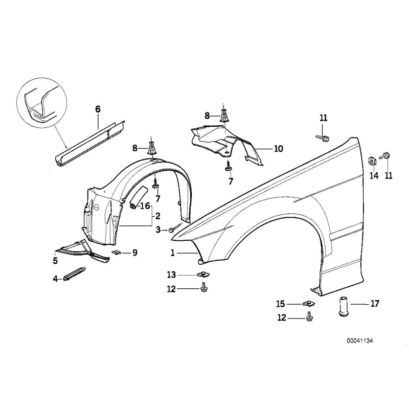Garde-boue avant droit - Pièce d'origine BMW 51718151562