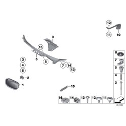 Ensemble de calandre avant gauche + droite - Pièce d'origine BMW 51117295298