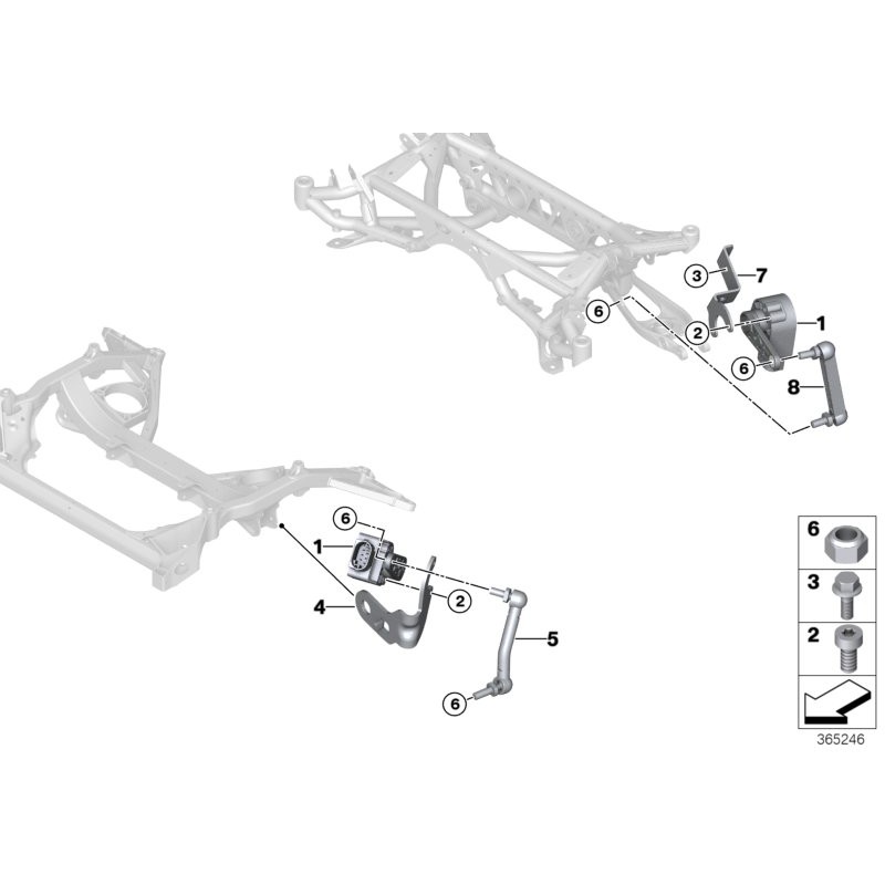 Tige de régulation de niveau de phare avant - Pièce d'origine BMW 37142283867