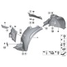 Doublure d'arche de roue avant gauche N/S avec lèvre de pression - Pièce d'origine BMW 51777161743 Doublure d'arche de roue avant gauche N/S avec lèvre de pression - Pièce d'origine BMW 51777161743