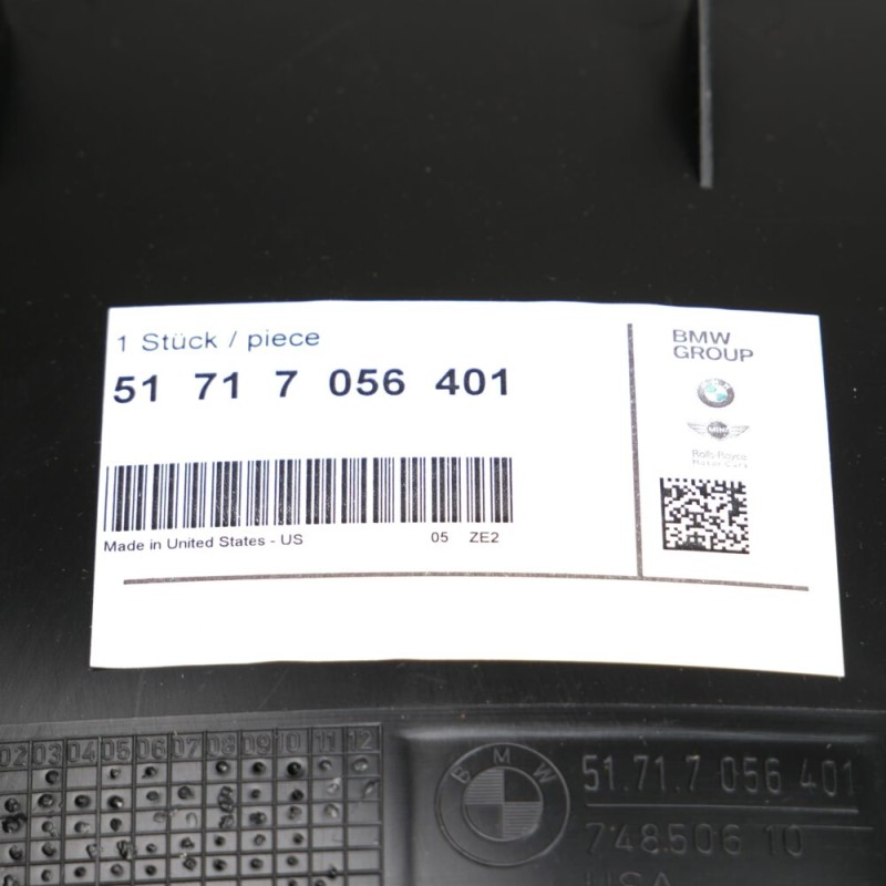 Cache d'accès au phare de l'arche de roue avant gauche - Pièce d'origine BMW 51717056401