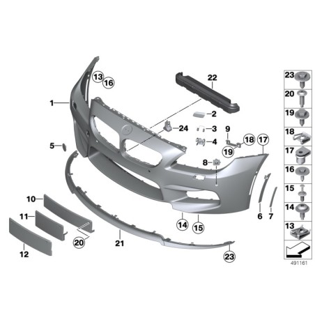 Spoiler inférieur avant - Pièce d'origine BMW 51128054346 Spoiler inférieur avant - Pièce d'origine BMW 51128054346