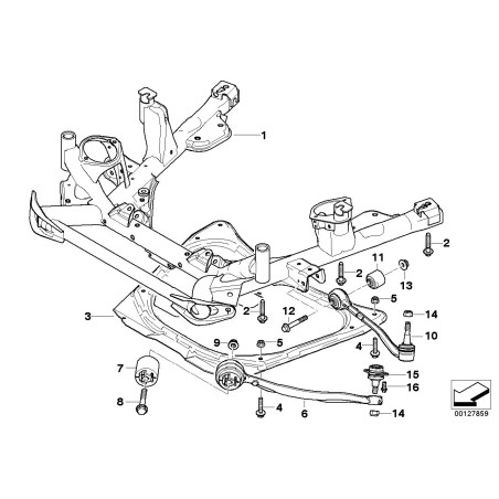 Bras de commande inférieur avant gauche - Pièce d'origine BMW 31126760275 Bras de commande inférieur avant gauche - Pièce d'origine BMW 31126760275