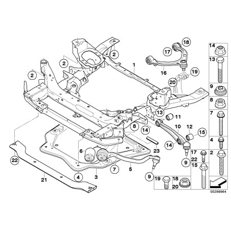Bras de commande inférieur avant gauche - Pièce d'origine BMW 31126771893