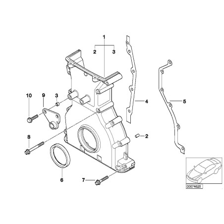 Joint d'étanchéité principal avant du vilebrequin - Pièce d'origine BMW 11142249532