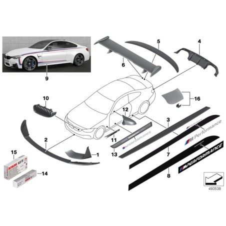 Ensemble de grilles de calandre avant M Performance - Pièce d'origine BMW 51712352811/51712352812 Ensemble de grilles de calandre avant M Performance - Pièce d'origine BMW 51712352811/51712352812