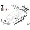 Pare-chocs avant M Sport avec garniture noire brillante - Ensemble de deux pièces - Pièce d'origine BMW 51712431044/51712431045 Pare-chocs avant M Sport avec garniture noire brillante - Ensemble de deux pièces - Pièce d'origine BMW 51712431044/51712431045