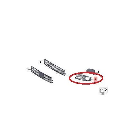 Pare-chocs avant M Sport Grille gauche N/S - Pièce d'origine BMW 51118057331 Pare-chocs avant M Sport Grille gauche N/S - Pièce d'origine BMW 51118057331