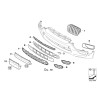 Grille centrale inférieure du pare-chocs avant M Sport - Pièce d'origine BMW 51118038269 Grille centrale inférieure du pare-chocs avant M Sport - Pièce d'origine BMW 51118038269