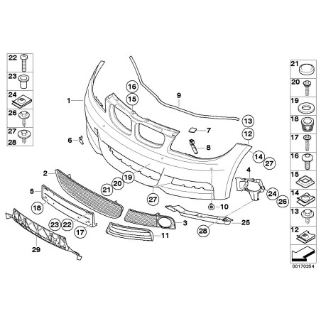 Pièce d'origine BMW 51758046127 : Joint d'étanchéité de pression gauche du pare-chocs avant M Sport N/S. Pièce d'origine BMW 51758046127 : Joint d'étanchéité de pression gauche du pare-chocs avant M Sport N/S.