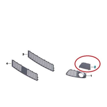 Bouclier avant M Sport avec grille droite côté passager - Pièce d'origine BMW 51118057336 Bouclier avant M Sport avec grille droite côté passager - Pièce d'origine BMW 51118057336