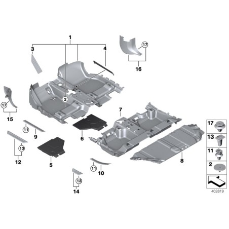 Ensemble de bandes de seuil de porte avant M Sport gauche + droite - Pièce d'origine BMW 2x51478051037