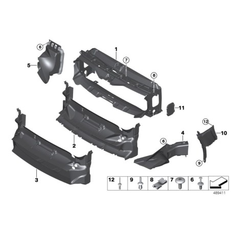 Entrée : Conduit d'aération avant gauche M Sport - Pièce d'origine BMW 51748054529