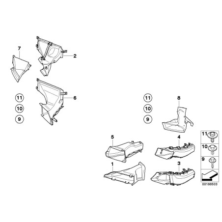 Entrée : Conduit de ventilation d'air avant droit M Sport O/S - Pièce d'origine BMW 51748047410