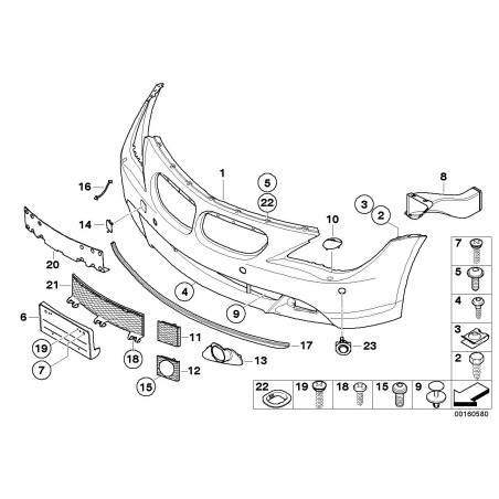 Buse de ventilation avant gauche côté passager - Pièce d'origine BMW 51117051485 Buse de ventilation avant gauche côté passager - Pièce d'origine BMW 51117051485