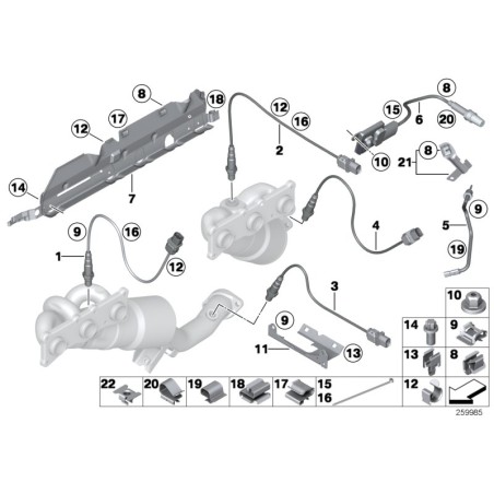 Capteur d'oxygène avant - Pièce d'origine BMW 11787558055