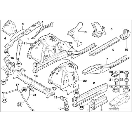 Panneau avant - Pièce d'origine BMW 51717022967 Panneau avant - Pièce d'origine BMW 51717022967