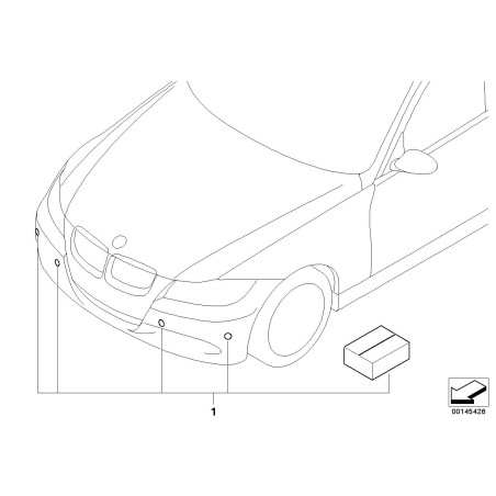 Kit d'installation de capteur de distance de stationnement avant - Pièce d'origine BMW 66200418637