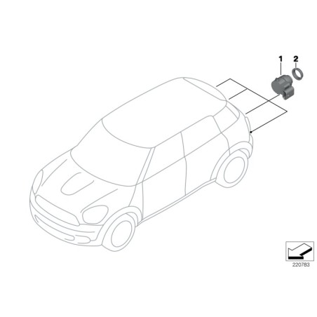 Capteur PDC avant - Pièce d'origine BMW 66202180146