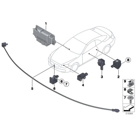 Capteur de protection des piétons avant - Pièce d'origine BMW 65779241032