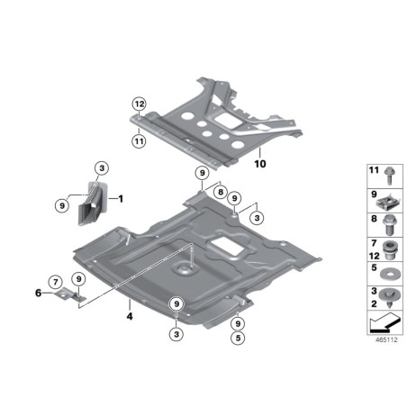 Conduit d'air de radiateur avant droit OS - Pièce d'origine BMW 51757185168
