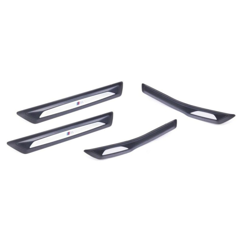 Ensemble complet de bandes de seuil de porte M Sport avant et arrière - Pièce d'origine BMW 51478054233.