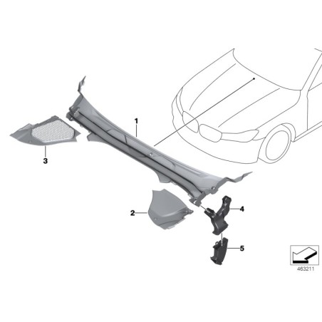 Support avant droit pour phare - Pièce d'origine BMW 51717404746 Support avant droit pour phare - Pièce d'origine BMW 51717404746
