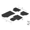 Tapis de sol en caoutchouc avant - Noir - Pièce d'origine BMW 51472240940 Tapis de sol en caoutchouc avant - Noir - Pièce d'origine BMW 51472240940