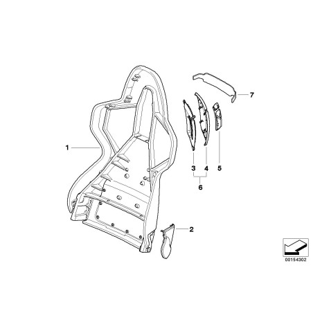 Guide déflecteur de ceinture de sécurité avant gauche N/S - Pièce d'origine BMW 52107898477