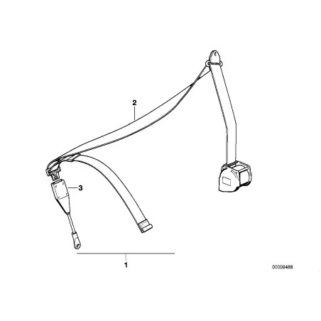 Récepteur de ceinture de sécurité avant - Pièce d'origine BMW 72111941409