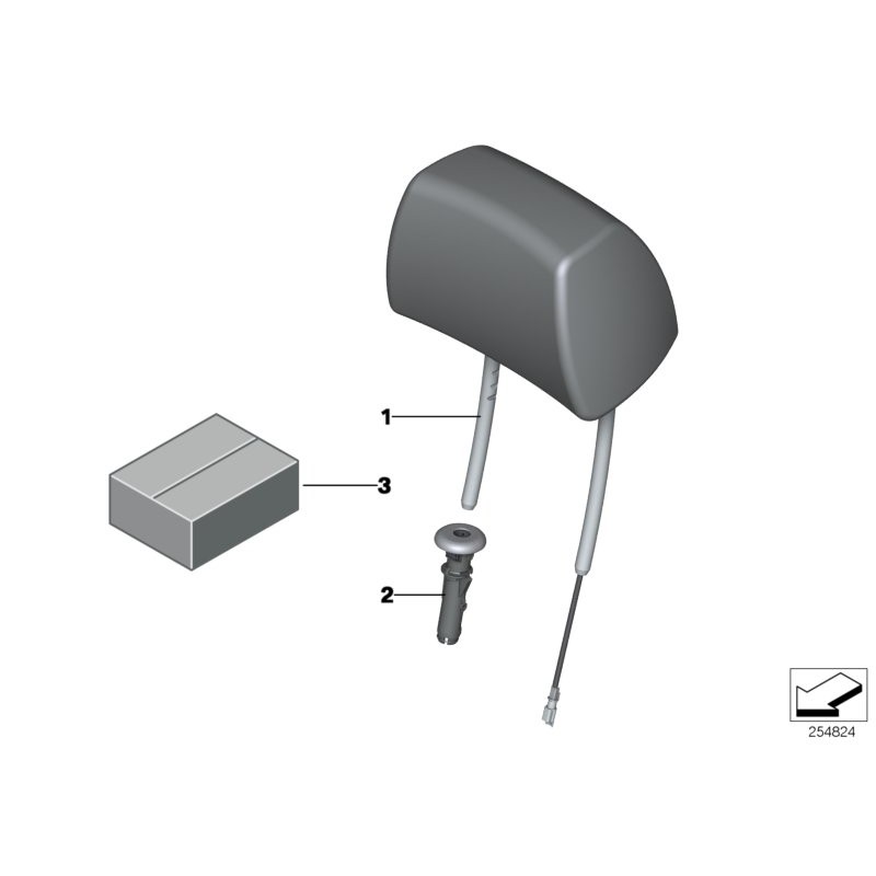 Kit de réparation de l'appuie-tête actif en cas de collision du siège avant - Pièce d'origine BMW 52109176091