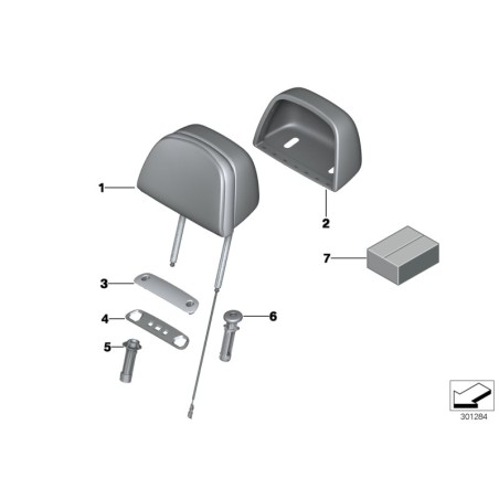 Kit de réparation de l'appuie-tête du siège avant - Pièce d'origine BMW 52109169585