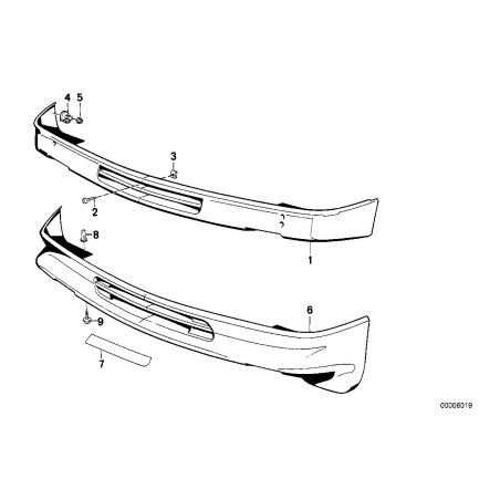Kit de spoiler avant - Pièce d'origine BMW 51711943867 Kit de spoiler avant - Pièce d'origine BMW 51711943867