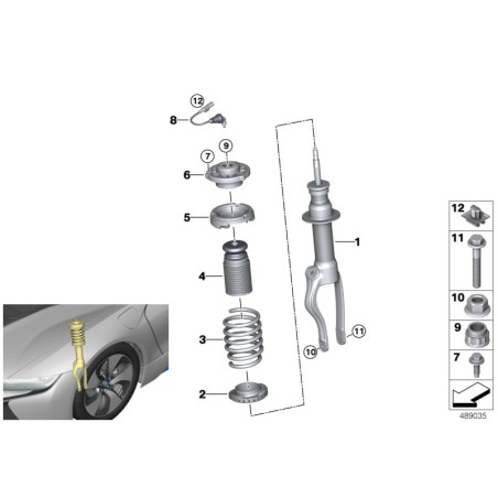 Coussinet inférieur de ressort avant - Pièce d'origine BMW 31336775582