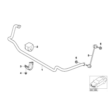 Barre stabilisatrice avant - Pièce d'origine BMW 31356780847