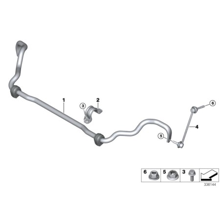 Barre de liaison de barre stabilisatrice avant gauche - Pièce d'origine BMW 31356859651
