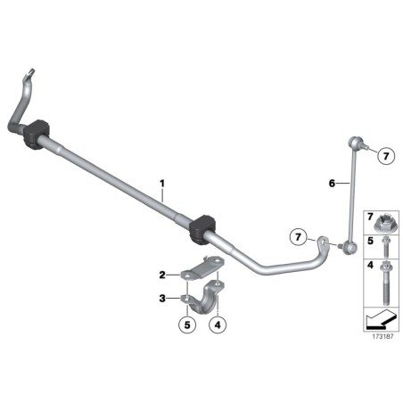 Barre stabilisatrice avant - Pièce d'origine BMW 31356777933