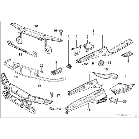 Support de barre stabilisatrice avant gauche - Pièce d'origine BMW 41118151121