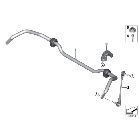 Support de balancement avant - Pièce d'origine BMW 31306862864