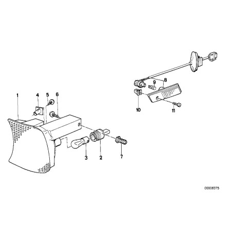 Assemblage du clignotant avant gauche - Pièce d'origine BMW 63131384033