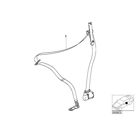 Ceinture supérieure avant - Pièce d'origine BMW 72118198571