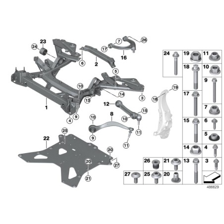 Bras de commande supérieur avant - Pièce d'origine BMW 31126775967