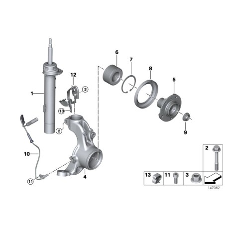Roulement de roue avant - Pièce d'origine BMW 31226783913
